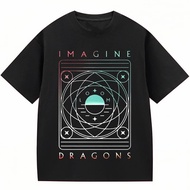 Dream Of Imagine Dragons Loom World Tour Popular T-Shirt Men's High Quality Cotton Hip Hop Fashion