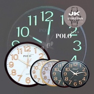 POLO PLUS 2913T Original Analog Quartz Medium Size Wall Clock Silent Sweep Luminous Effect Jam Dindi