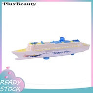 <Pluscloth> Electric Ocean Liner Cruise Ship Toy Flashing Musical Kids Educational Model