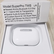 Airoha 1562U SuperPro TWS Bluetooth 5.2 Earphone 45DB Hybrid ANC Wireless Earbuds 12D Super Bass Spa