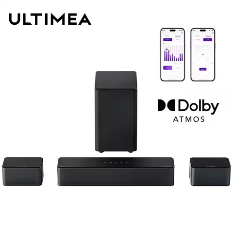 ULTIMEA 5.1 Soundbar with Dolby Atmos, 3D Surround System Soundbar for TV with Wireless Subwoofer, A