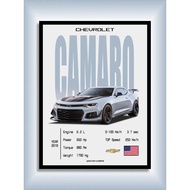 Posters And Prints Car poster Chevrolet Camaro ZL1 1LE Witch Pictures Wall Art Canvas Painting Livin