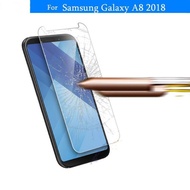 2 In 1 Samsung Galaxy A8 2018 Tempered Glass/ Galaxy A8 Premium Tempered Glass