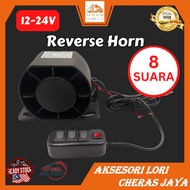 AKSESORI LORI CHERAS JAYA 8 SUARA REVERSE HORN 12V-24V SIREN WARNING ALARM SAFETY BACKUP ALARM UNTUK