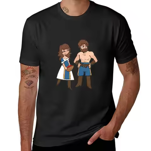 Age of Empires 2 - Villagers In Love T-Shirt vintage Short sleeve tee Blouse T-shirts for men cotton