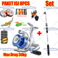 【Promosi】【#Beli 1 Dapat 26#】joran pancing full set/pancing set joran pancing 2.1-3.6m 5.2：1GR reel p