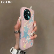 Luxury Phone Case Compatible For VIVO Y38 5G Y56 Y36 5G Y36 Y35 2 in 1 Candy Color with Stars Design