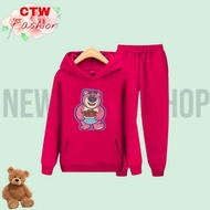 Lotso BEAR Hoodie Sweater Suit/1 Set Of Children's Sweater/Size S (4-6Yrs) M (7-9Yrs) XL(10-14Yrs)
