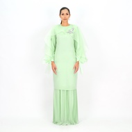 Alana Kurung in Mint Green