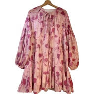 sirinstudio Floral Chiffon Dress Loose And Comfortable B193