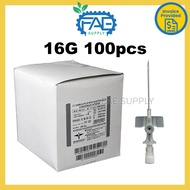 Hospitech IV Cannula Plus With Injection Valve & Radiopaque Catheter 14G 16G 18G 20G 22G 24G 100pcs/