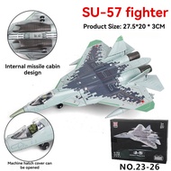 1:72 Assemble The Su-57 Fighter Model with Building Blocks Kids Toy