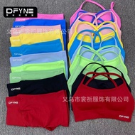 Fitness with Chest Pad Hot Sale Yoga DFYNE Suit Elastic Cross Comfortable Bra Women European America