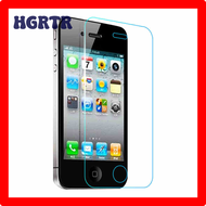 HGRTR Premium Tempered Glass สําหรับ iPhone 4 4S 0.3mm 9H 2.5D ตัวป้องกันหน้าจอป้องกันการระเบิดโปร่งใส 100 ชิ้น / ล็อต HRHER
