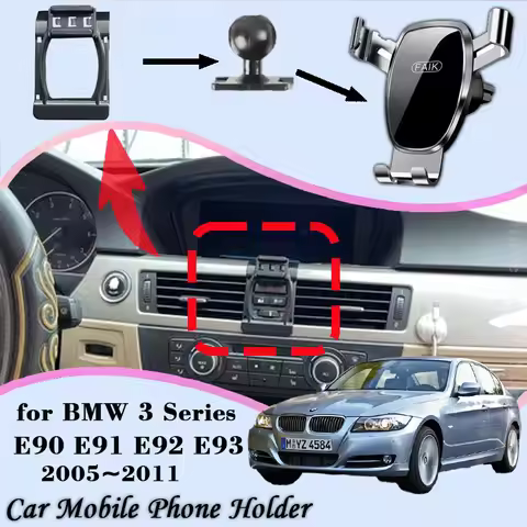 Mobile Phone Holder for BMW 3 Series E90 E91 E92 E93 2005~2011 Air Vent Clip Cell Stand Support Grav