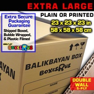 Extra Large Heavy Duty Balikbayan Box 23x23x23 inches Double Wall 5 ply by Boxes R Us