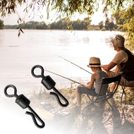 20PCS Q-Shaped Swivels Stainless Steel Fishing Terminal Tackle Accessories for Freshwater Saltwater 