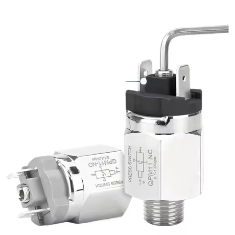 QPM11-NO/NC Pneumatic Pressure Diaphragm Switch Adjustable High Low Pressure Controller For Air Comp