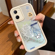 HP Realme C33 Phone Case Softcase Phone Case Kitten Walking Dog Silicone Mirror Beautiful Phone Case