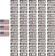 Aolamegs Ammo Can Vinyl Sticker Set Decal Label for Cans Cases Boxes .22 .223 .308 9MM .380 .45 5.56
