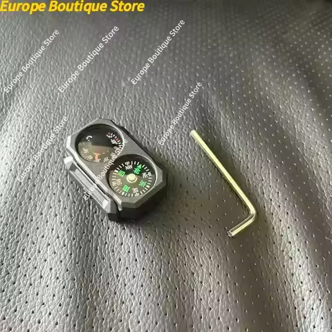 Outdoor Tactical Compass Mini Universal 20MM Guide Thermometer Compass Thermometer 20mm Rail Precisi