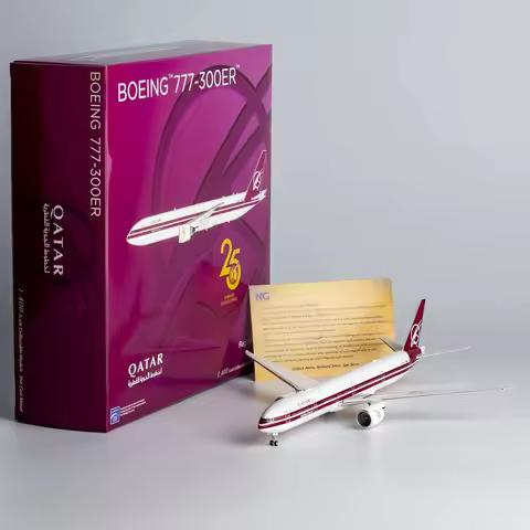 QTR022 Alloy Collectible Plane Gift NG Model 1:400 Qatar Airways Boeing B777-300ER Diecast Aircraft 
