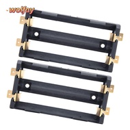 YOLANDA 2Pcs Battery , Gold-plated Nylon 2 Slots Battery Holder, Components 3.7V Battery Holder Box 