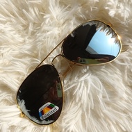 แว่นกันแดดโพลาไรซ์ Aviator กรอบทอง ป้องกัน UV400 สำหรับทุกเพศ