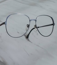 古董眼鏡 西德Zeiss蔡司圓弧霧藍色鏡面金屬鏡框