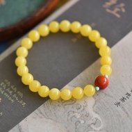 天然俄料白花蜜蜜蠟手串 滿蜜花白花蠟 蜜滿蠟實 無烤色