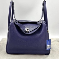 HERMES/愛馬仕 銀扣Lindy30手提單肩包 年份:D刻