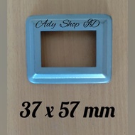 Minimalist tread Ring holow iron size 37x57mm