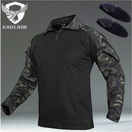 Eaglade Tactical Frog Long Shirt In Night Camo Stretchable Protect Elbow YDJX-G2-HXLT