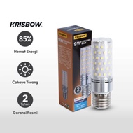 Krisbow 9 Watt Cool Daylight E27 Led Bulb - Yellow