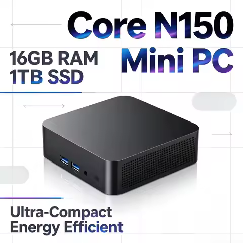 2026 Intel Core i9 10980HK N150 Mini PC 16GB RAM 1TB M.2 SSD WiFi 6 BT5.2 4K Gaming Portable Pro Max