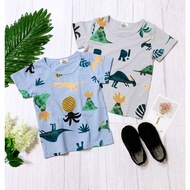 6A4-Spring Summer Cute Dinosaur Print Children Short-Sleeved Top/Short-Sleeved T-Shirt (21047)
