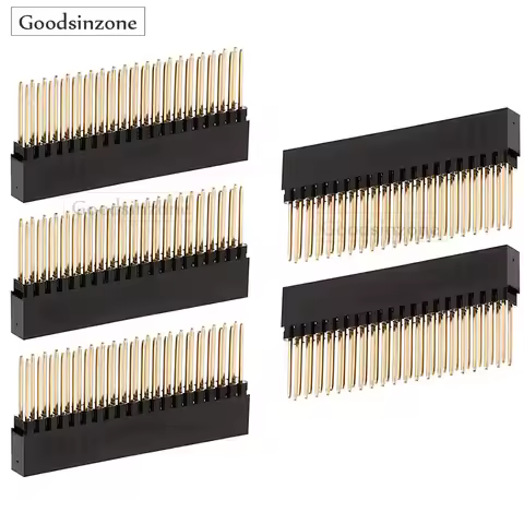 5-Pack 40-Pin Extra Tall Female Stacking Headers for Raspberry Pi - 2.54mm Pitch Compatible with Pi 