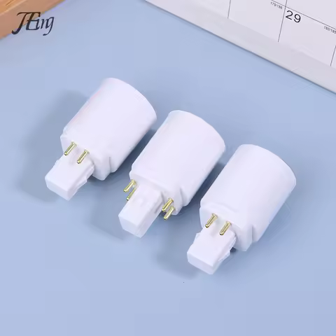 3Pcs 4 Pin Conductive G24 To E26/E27 Socket Adapter G24Q Lamp Base Adapter G24Q To Medium Light Sock