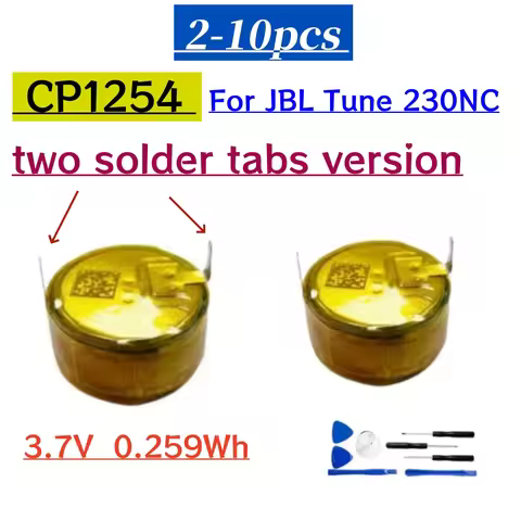 2~10pcs CP1254 3.7v 0.259Wh Bluetooth Headset Battery For JBL Tune 230NC 230 NC TWS Earbuds T230NC +