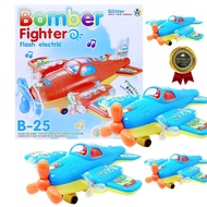 Mainan Anak Kapal Terbang Bomber Fighter B-25 Flash Electric Helicopter Airplane Children Toys