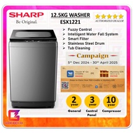 【FREE GIFT】SHARP ESX1221 Premium Series Fully Auto Washing Machine 12.5kg Mesin Basuh