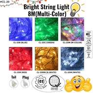 Christmas string lights 8 meters multi colors High-quality waterproof For Stores Offices Homes CL20