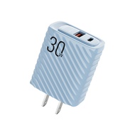 KIVEE หัวชาร์จ pd USB+C Quick Charge QC 3.0 4.0 PD 30W USB C Charger Fast Charger Wall อะแดปเตอร์ชาร