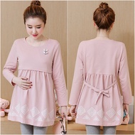 Maternity Dress:Korean Fashion Nursing Breastfeeding Blouse Pregnant Dress  | Seluar Mengandung Musl