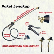 Satu set alat sprayer PB16 selang handle nozzel adjustable kuningan kabut dan kasar sprayer manual c
