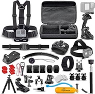DigiNerds 50 in 1 Action Camera Accessory Kit Compatible with GoPro Hero10/9/8/7/6/5/4, GoPro Max, GoPro Fusion, Insta360, DJI Osmo Action, AKASO, and More