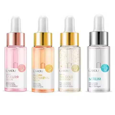 15ml Gold Snail & Vitamin C Whitening Serum Japan Sakura Hyaluronic Acid Skin Care Face Serum