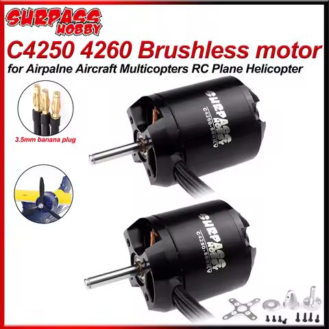 Surpasshobby C4250 4260 Brushless Motor 800KV 600KV 14 Poles 5mm Shaft Diameter for Airpalne Aircraf