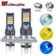 1 Piece 2 in 1 H4 P15D BA20D H6 12V Super Bright LED Motorcycle Headlight Bulb