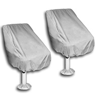 2 Pack Boat Seat Cover Outdoor Waterproof Pontoon Captain Boat Bench Chair Seat Cover Chair Protecti